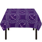 Purple Sagittarius Zodiac Pattern Print Tablecloth