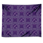 Purple Sagittarius Zodiac Pattern Print Tapestry