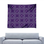 Purple Sagittarius Zodiac Pattern Print Tapestry
