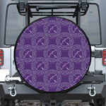 Purple Sagittarius Zodiac Pattern Print Tire Cover