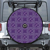 Purple Sagittarius Zodiac Pattern Print Tire Cover With Camera Hole