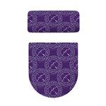 Purple Sagittarius Zodiac Pattern Print Toilet Lid And Tank Cover Set