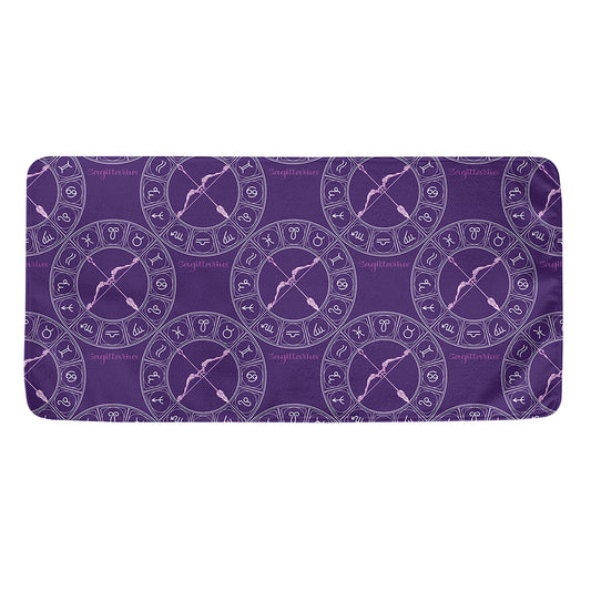 Purple Sagittarius Zodiac Pattern Print Towel
