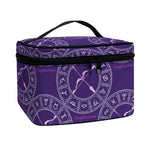 Purple Sagittarius Zodiac Pattern Print Travel Makeup Bag