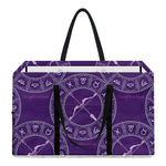Purple Sagittarius Zodiac Pattern Print Utility Tote Bag