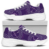 Purple Sagittarius Zodiac Pattern Print White Chunky Shoes