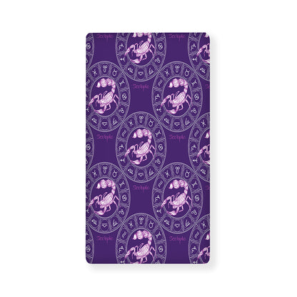 Purple Scorpio Zodiac Pattern Print Baby Crib Sheet