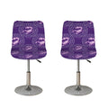 Purple Scorpio Zodiac Pattern Print Bar Stool Covers