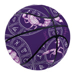 Purple Scorpio Zodiac Pattern Print Basketball