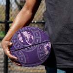 Purple Scorpio Zodiac Pattern Print Basketball