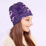 Purple Scorpio Zodiac Pattern Print Beanie