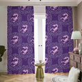 Purple Scorpio Zodiac Pattern Print Dimout Pencil Pleat Curtains