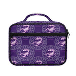 Purple Scorpio Zodiac Pattern Print Briefcase Bible Bag