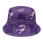 Purple Scorpio Zodiac Pattern Print Bucket Hat