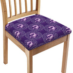 Purple Scorpio Zodiac Pattern Print Chair Cushion Cover