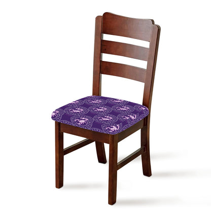 Purple Scorpio Zodiac Pattern Print Chair Cushion Cover