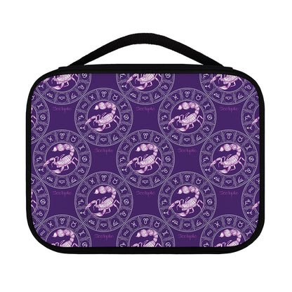Purple Scorpio Zodiac Pattern Print Classic Bible Case