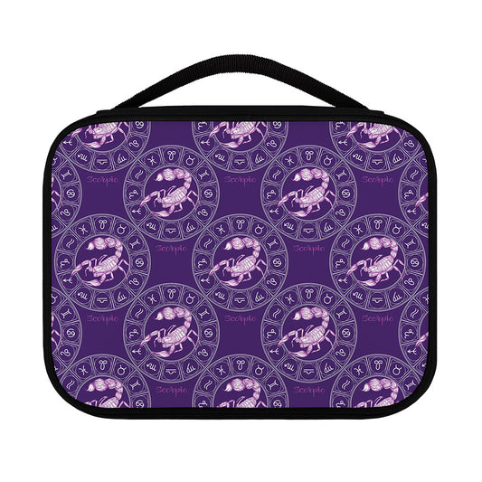 Purple Scorpio Zodiac Pattern Print Classic Bible Case