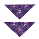Purple Scorpio Zodiac Pattern Print Dog Bandana