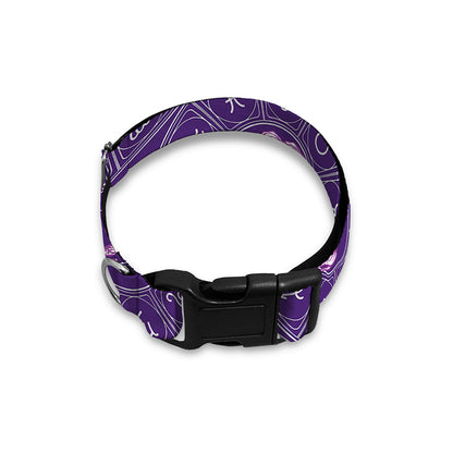 Purple Scorpio Zodiac Pattern Print Dog Collar