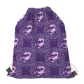 Purple Scorpio Zodiac Pattern Print Drawstring Bag