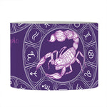 Purple Scorpio Zodiac Pattern Print Drum Lamp Shade