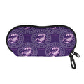 Purple Scorpio Zodiac Pattern Print Glasses Case