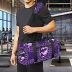 Purple Scorpio Zodiac Pattern Print Gym Bag