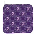 Purple Scorpio Zodiac Pattern Print Hand Towel