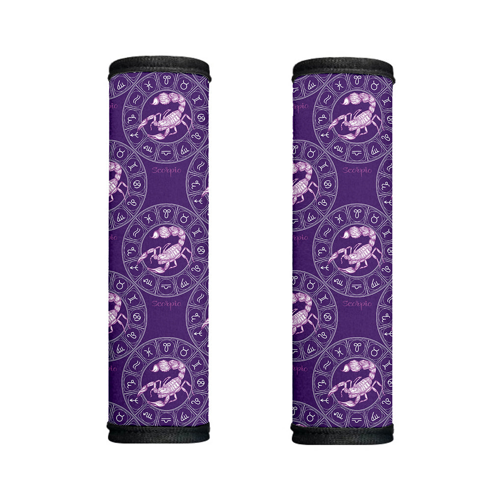 Purple Scorpio Zodiac Pattern Print Handle Covers
