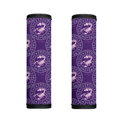 Purple Scorpio Zodiac Pattern Print Handle Covers