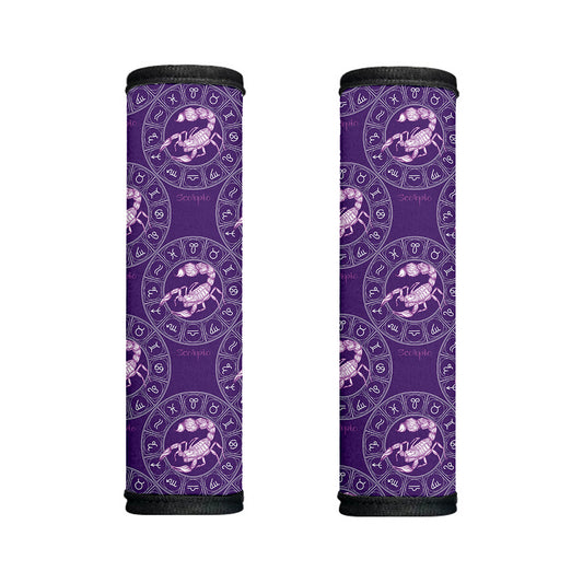 Purple Scorpio Zodiac Pattern Print Handle Covers