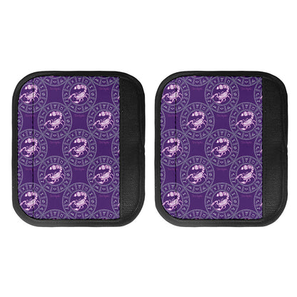 Purple Scorpio Zodiac Pattern Print Handle Covers