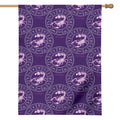Purple Scorpio Zodiac Pattern Print House Flag