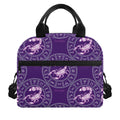 Purple Scorpio Zodiac Pattern Print Insulated Lunch Bag