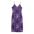 Purple Scorpio Zodiac Pattern Print Jersey Midi Cami Dress
