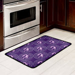 Purple Scorpio Zodiac Pattern Print Kitchen Mat