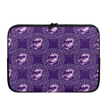 Purple Scorpio Zodiac Pattern Print Laptop Sleeve