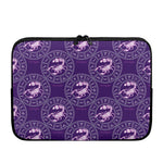 Purple Scorpio Zodiac Pattern Print Laptop Sleeve