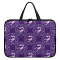 Purple Scorpio Zodiac Pattern Print Laptop Sleeve With Handle