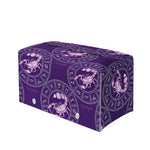 Purple Scorpio Zodiac Pattern Print Leather Tissue Box Cover