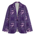 Purple Scorpio Zodiac Pattern Print Men's Blazer