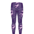 Purple Scorpio Zodiac Pattern Print Men's Leggings