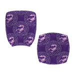 Purple Scorpio Zodiac Pattern Print Office Chair Cover