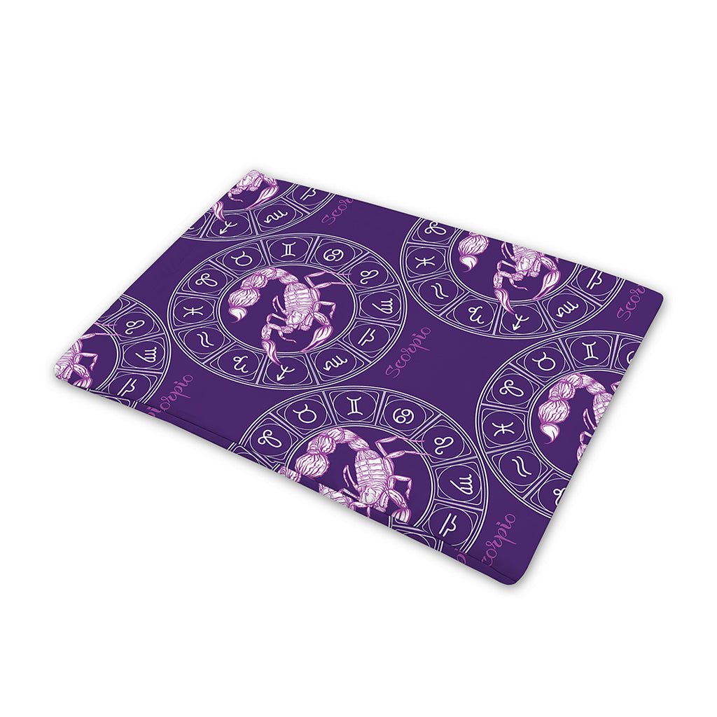 Purple Scorpio Zodiac Pattern Print Pet Cooling Mat Cover