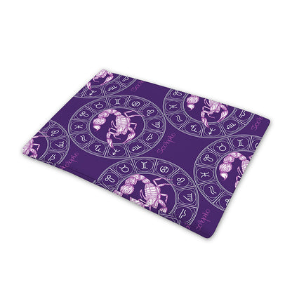 Purple Scorpio Zodiac Pattern Print Pet Cooling Mat Cover