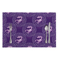 Purple Scorpio Zodiac Pattern Print Placemat
