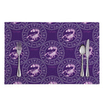 Purple Scorpio Zodiac Pattern Print Placemat