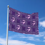 Purple Scorpio Zodiac Pattern Print Polyester Flag