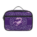 Purple Scorpio Zodiac Pattern Print Portable Lunch Bag